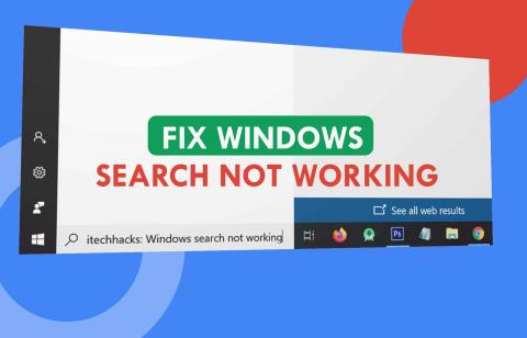 Windows 10 검색이 작동하지 않는 문제를 해결하는 방법