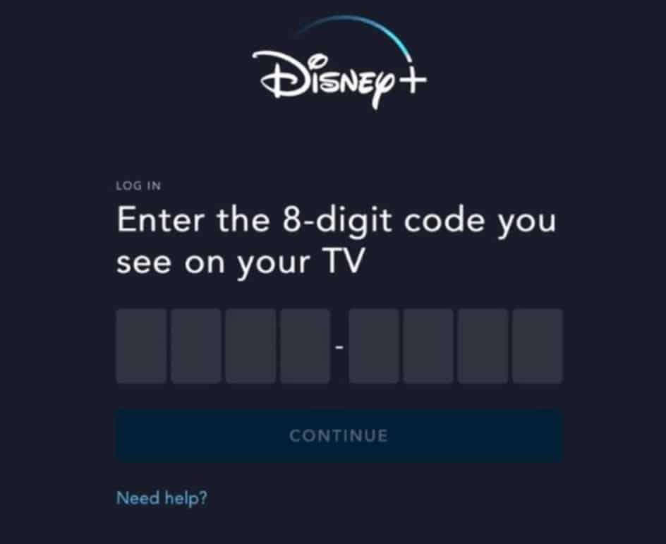 Disneyplus.com 로그인/시작 URL 활성화 8자리 코드