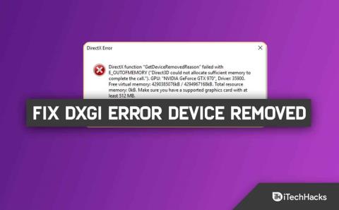 Windows 11 PC에서 DXGI 오류 장치 제거 오류를 수정하는 방법