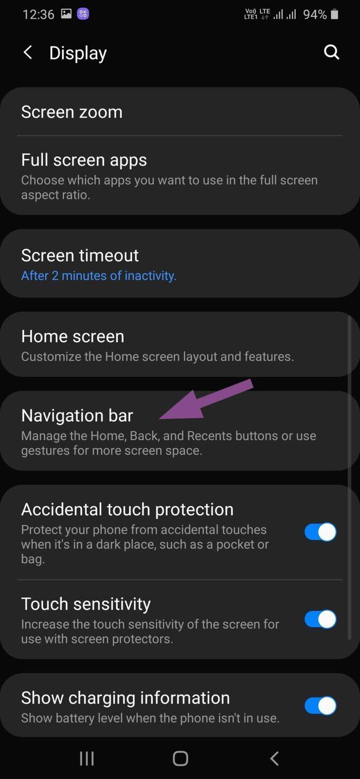 Cách ẩn thanh điều hướng trong Samsung One UI