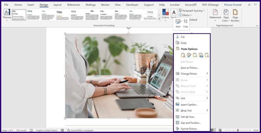 Cách khóa hình ảnh trong Microsoft Word