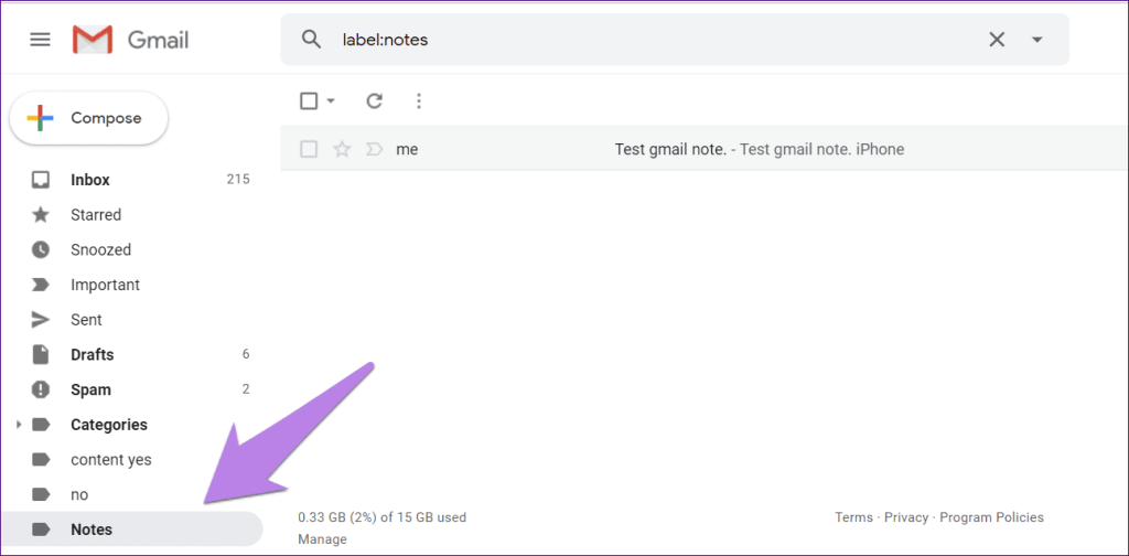 Cách xem ghi chú trên iPhone trong Gmail