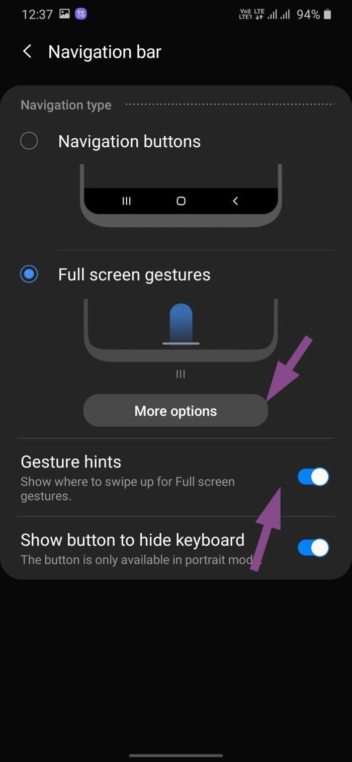 Cách ẩn thanh điều hướng trong Samsung One UI